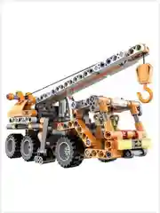 Желтый конструктор CaDA Technic, автокран, экскаватор, инерционный (C52014W, C52013W)
