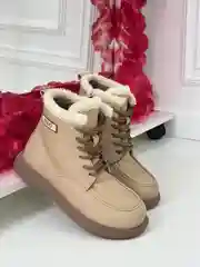 Пудровый ботинки женские, полусапоги женские, зимние