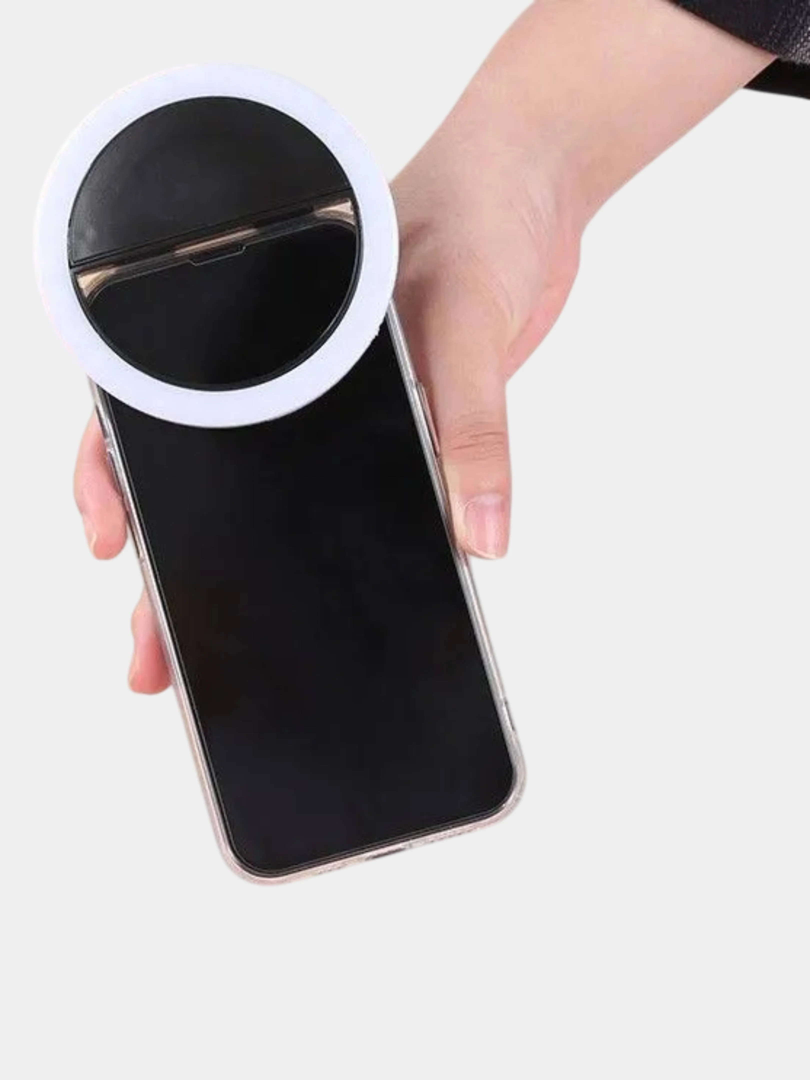 Черный кольцевая селфи лампа аккумуляторная для смартфона, планшета, ноутбука Selfie Ring Light