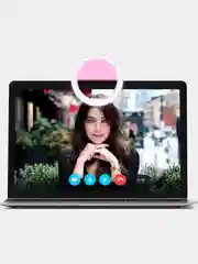 Розовый кольцевая селфи лампа аккумуляторная для смартфона, планшета, ноутбука Selfie Ring Light