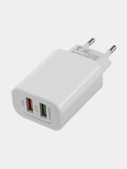 Сетевое зарядное устройство Luazon LN-110AC, 2 USB, 2 A