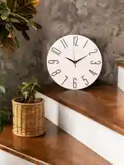 Часы настенные круг d=30см, корпус белый+черный "Классика с цифрами" 3010-001