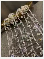 Белый бусы на елку новогодние кристаллы