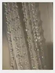 Серебряный бусы на елку новогодние кристаллы