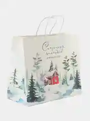 Белый пакет подарочный крафтовый "Сказка"
