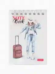 Слоновая кость блокнот 7,40*10,5 60 листов в клетку на гребне Happy time обложка мелованный картон