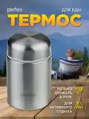 Термос для еды с широким горлом PERFEO, объем 0,45 л., нержавеющая сталь (PFD0211)