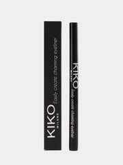 Подводка-фломастер для глаз, черная, водостойкая, KIKO