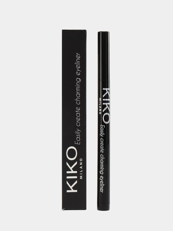 Подводка-фломастер для глаз, черная, водостойкая, KIKO