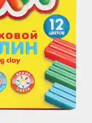 Бежевый меланж пластилин 6-20 цветов Луч "Кроха",восковая основа,со стеком
