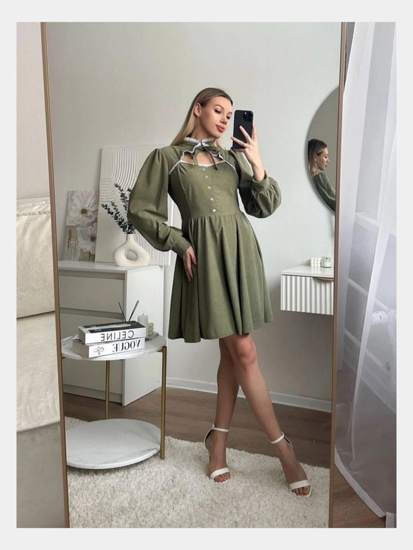 Платье женское вечернее, повседневное, вельвет