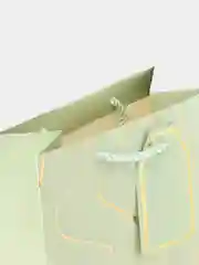 Мятный подарочный пакет из высококачественной бумаги,/Размер 18*23*10см