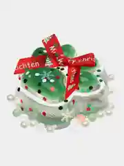 Зеленый сквиш новогодний, лапка новогодняя, прозрачный, котик