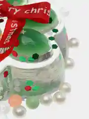 Зеленый сквиш новогодний, лапка новогодняя, прозрачный, котик