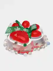 Красный сквиш новогодний, лапка новогодняя, прозрачный, котик