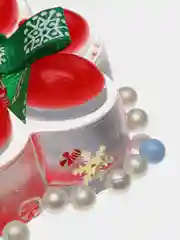 Красный сквиш новогодний, лапка новогодняя, прозрачный, котик