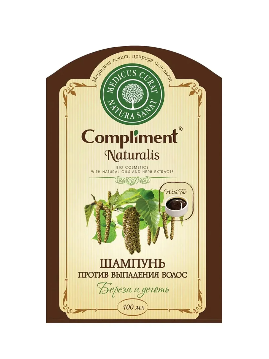 Compliment Naturalis шампунь Береза и деготь, 400мл