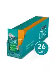 Влажный корм для кошек Purina ONE при домашнем образе жизни, в соусе, 75 г х 26 штук
