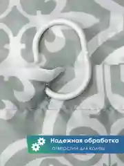 Серый меланж штора для ванной комнаты и душа текстильная водоотталкивающая 180х180 см полиэстер, ВИЛИНА