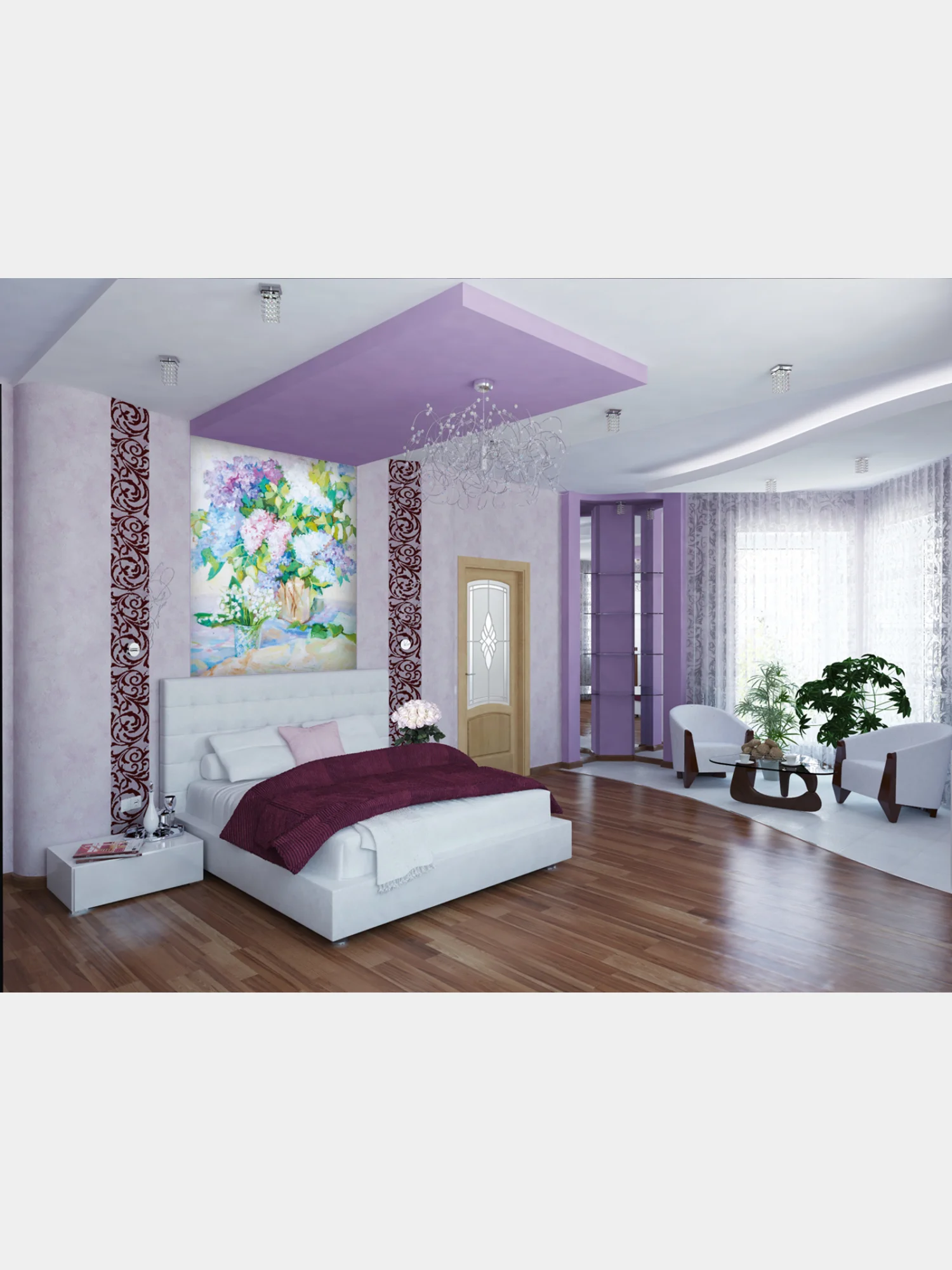 Фотообои бумажные Симфония "Сирень", 100х140 см