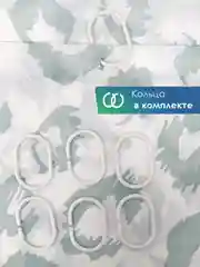 Серебряный штора для ванной комнаты и душа текстильная водоотталкивающая 180х180 см полиэстер, ВИЛИНА
