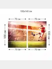 Фотообои бумажные Симфония "Футбольный триумф", 100х140 см