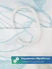 Небесно-голубой штора для ванной комнаты и душа текстильная водоотталкивающая 180х180 см полиэстер, ВИЛИНА