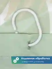 Зелёный хаки штора для ванной комнаты и душа текстильная водоотталкивающая 180х180 см полиэстер, ВИЛИНА