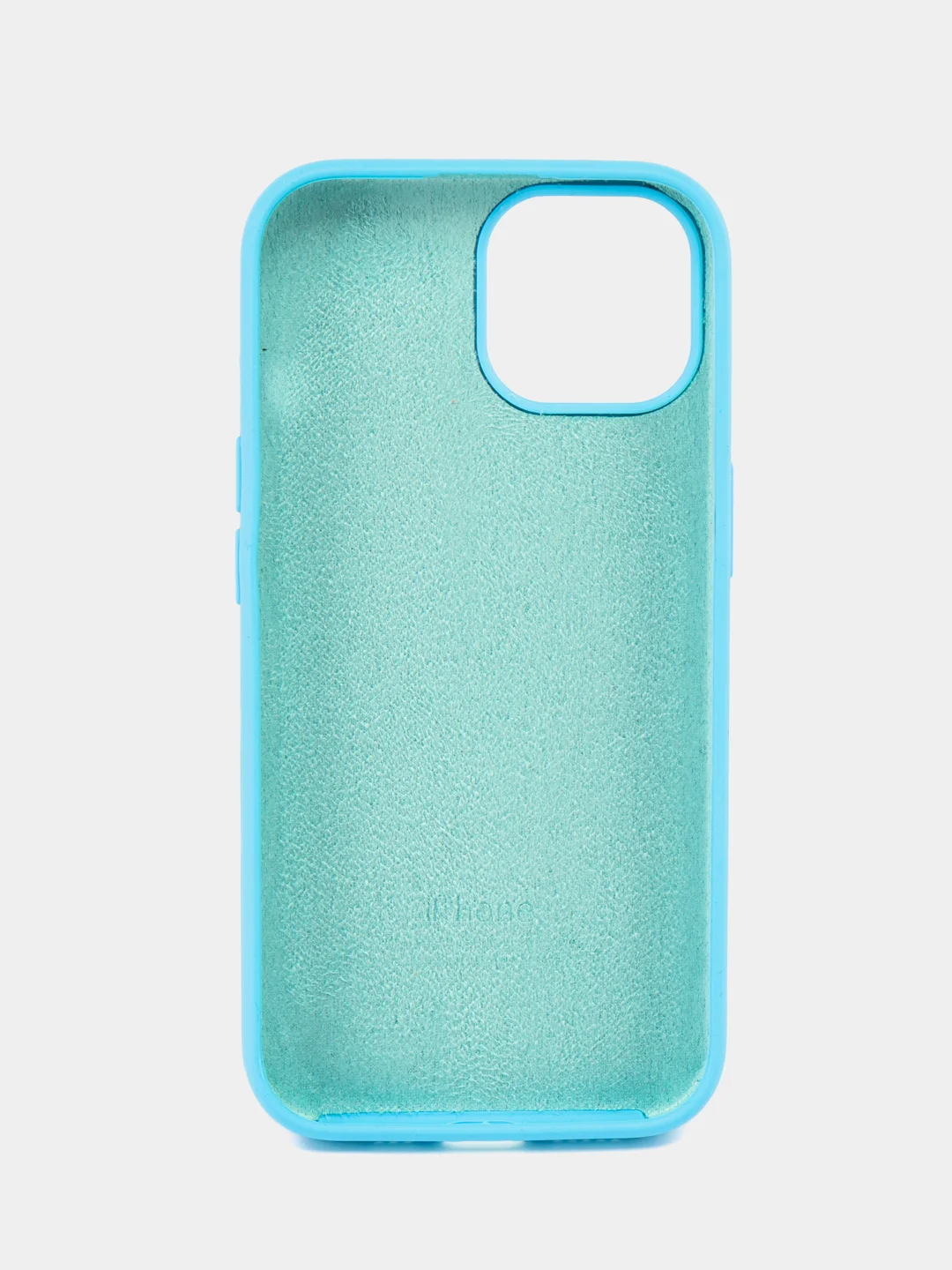 Голубой чехол для iPhone, Айфон 11, 12, 13, 14, 15, Pro, Max, Silicone Case, силиконовый