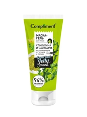 Compliment маска-гель для лица СПИРУЛИНА И ЧАЙ МАТЧА разглаживающая, 130мл