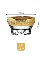 Подарочный набор креманок, 6 шт., 220 мл, золото  PROMSIZ коллекция Масверк