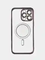 Фиолетовый чехол на iPhone 14 Pro Max MagSafe беспроводная зарядка