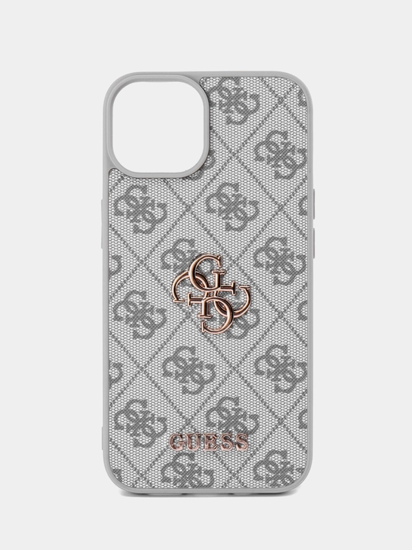 Чехол Guess PU leather iPhone 13/14 из экокожи серый