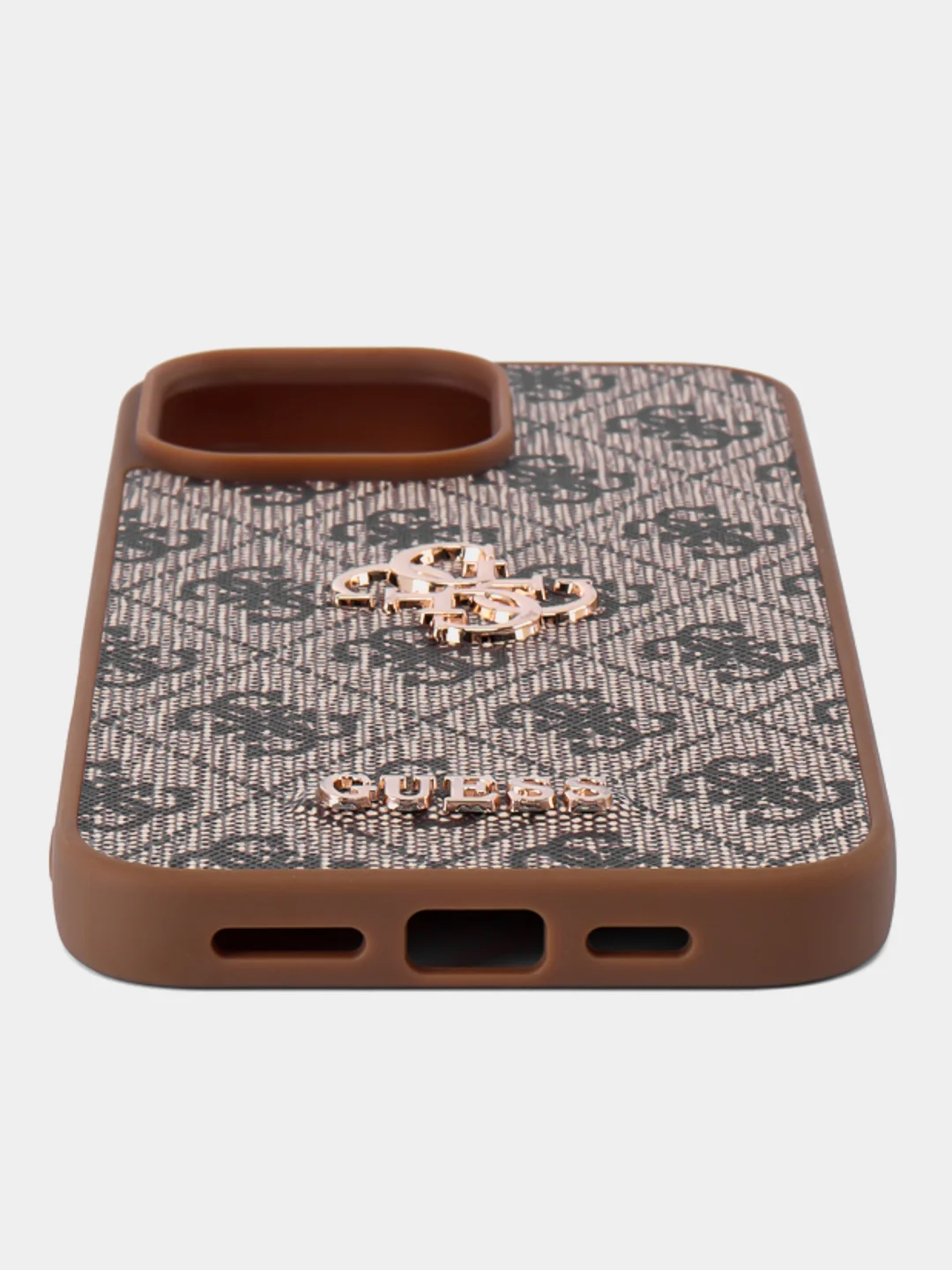 Чехол Guess PU leather iPhone 16 Pro Max из экокожи коричневый