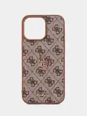 Чехол Guess PU leather iPhone 16 Pro Max из экокожи коричневый