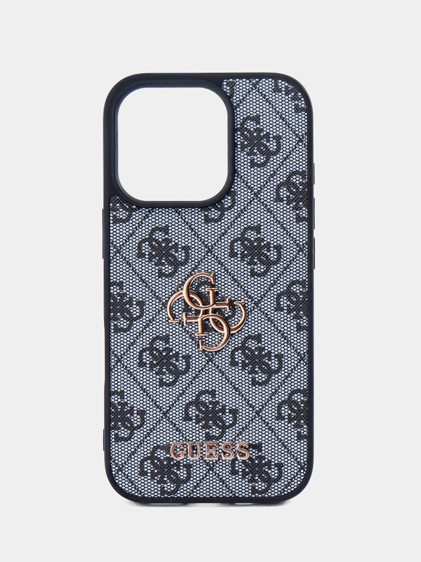 Чехол Guess PU leather iPhone 16 Pro из экокожи синий