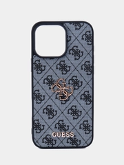 Чехол Guess PU leather iPhone 16 Pro Max из экокожи синий