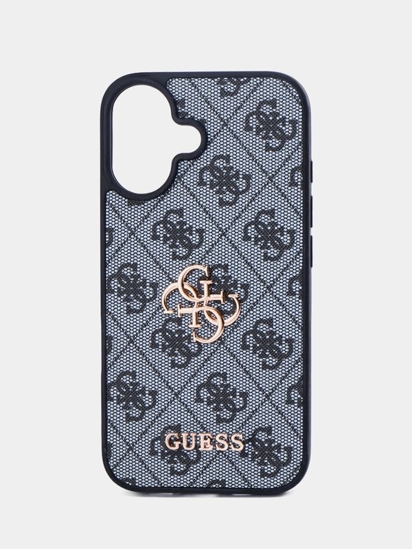 Чехол Guess PU leather iPhone 16 из экокожи синий