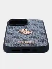 Чехол Guess PU leather iPhone 16 Pro Max из экокожи синий