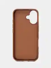 Чехол Guess PU leather iPhone 16 из экокожи коричневый