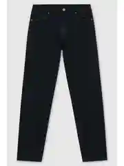 Темно-синий утепленные джинсы comfort fit мужские