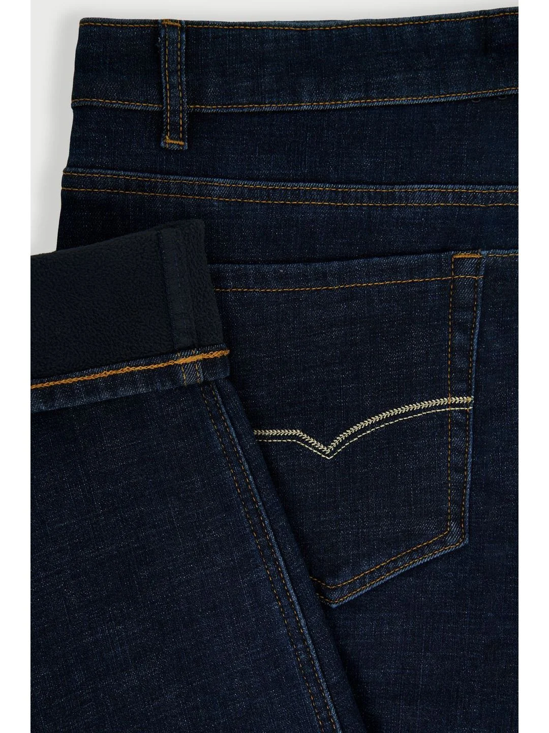 Синий утепленные джинсы comfort fit мужские