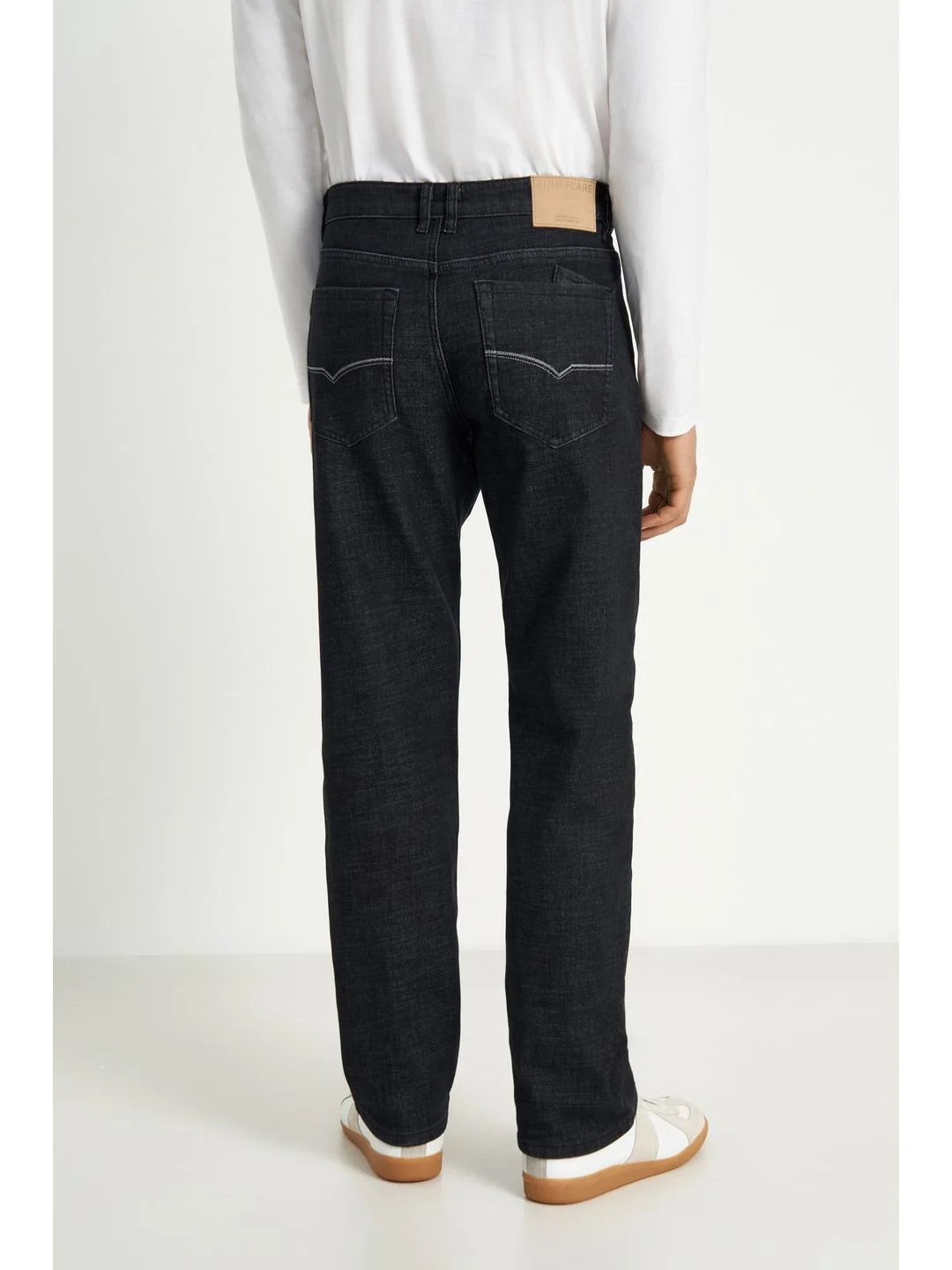 Черный утепленные джинсы comfort fit мужские