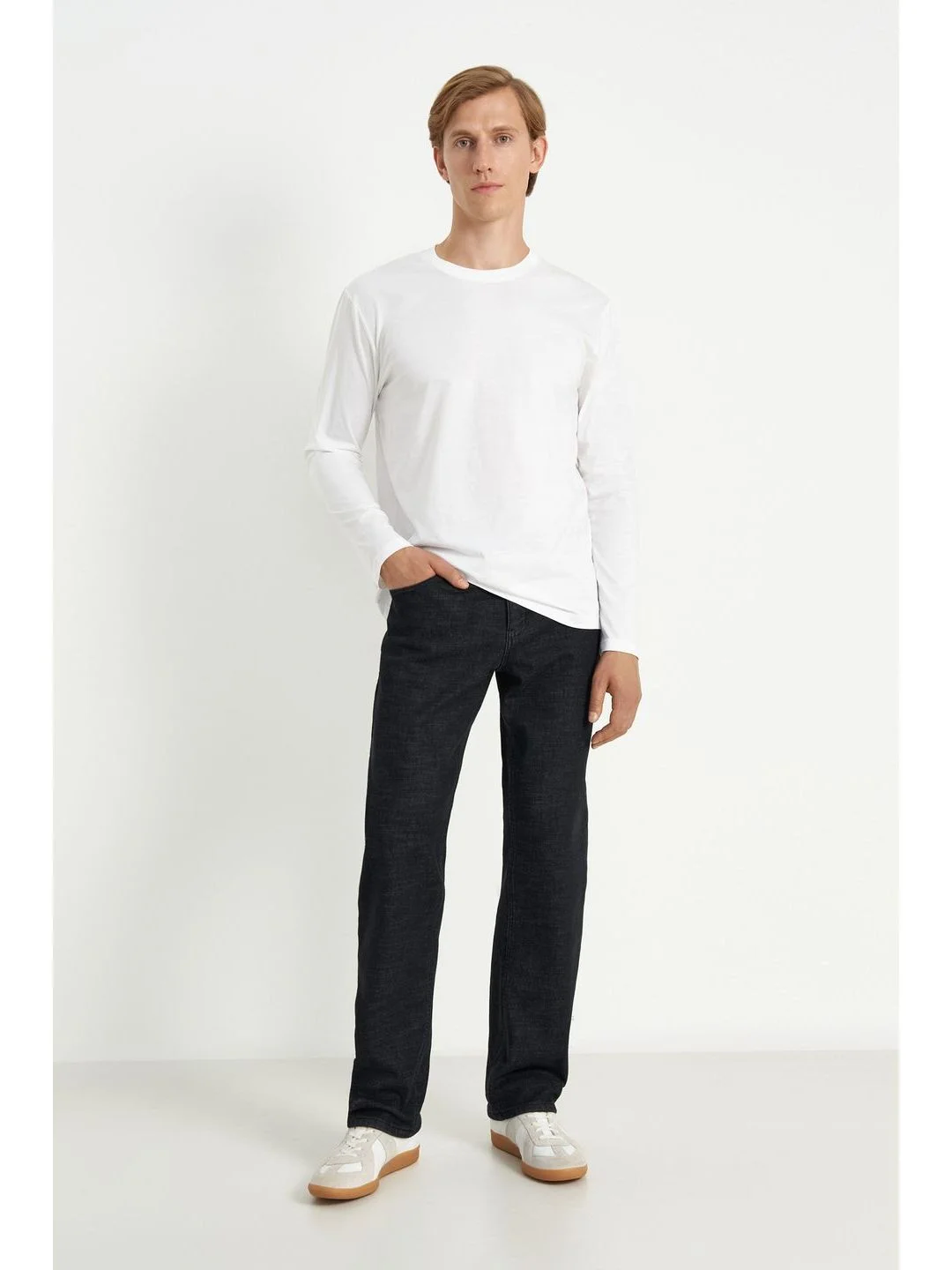 Черный утепленные джинсы comfort fit мужские