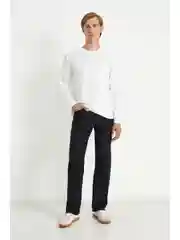 Черный утепленные джинсы comfort fit мужские