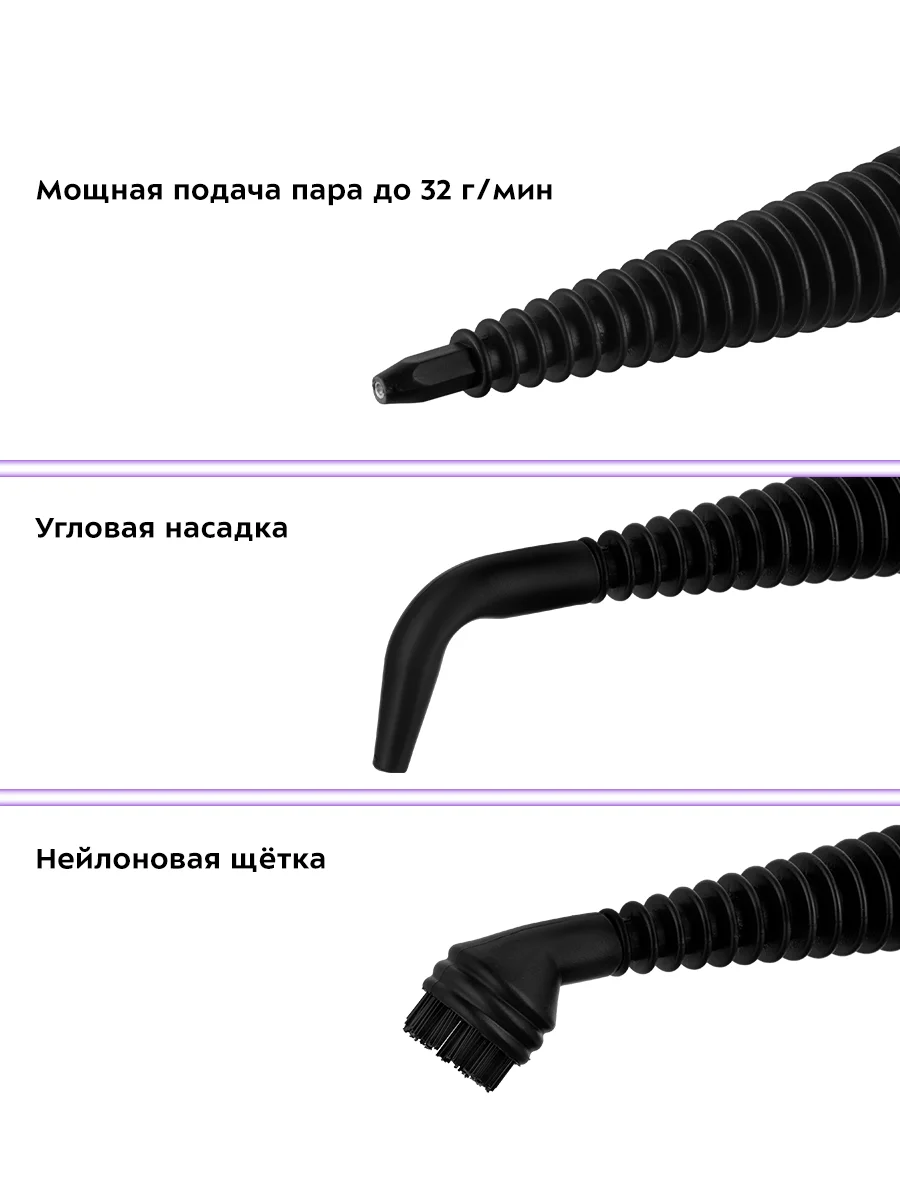 Пароочиститель Kitfort КТ-9138-2, черно-зеленый