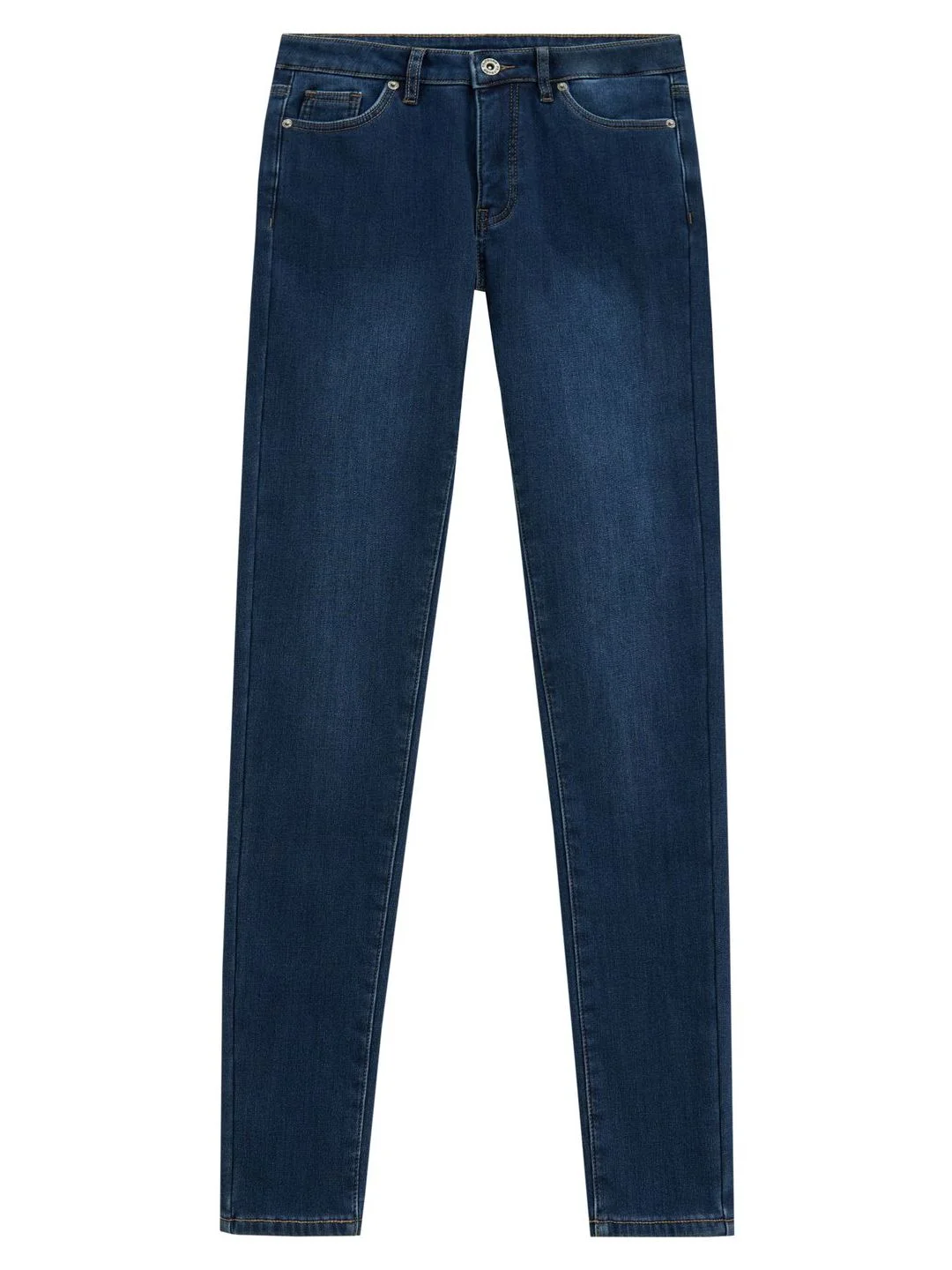 Синий джинсы slim fit женские