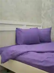 Лавандовый комплект постельного белья Luxury, двуспальный, микрофибра, премиум-класс