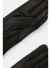 Угольный кожаные женские перчатки