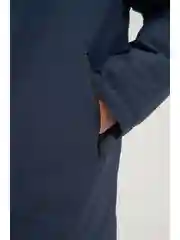 Синий пальто утепленное с утиным пухом